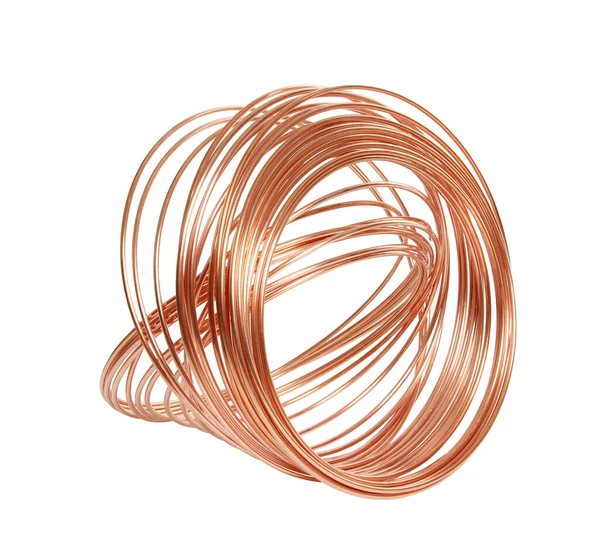 Closeup Shot Shiny Industrial Copper Wire — Stock Photo, Image