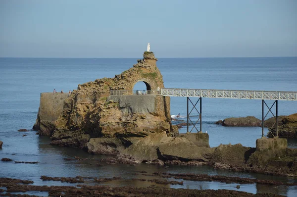 Una Hermosa Vista Costa Biarritz Golfo Vizcaya Francia —  Fotos de Stock