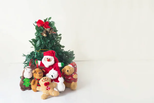 Christmas Tree Toys White Surface — Stock Photo, Image