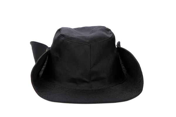 Cappello Cowboy Nero Isolato Uno Sfondo Bianco — Foto Stock