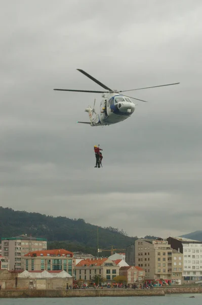 Канга Испания Ноября 2008 Года Фото Спасательного Вертолета Галицкой Береговой — стоковое фото