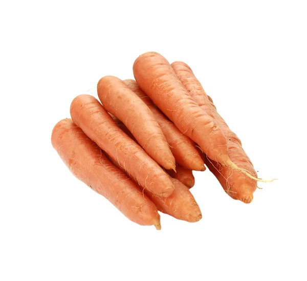 Свіжа Натуральна Морква Ізольована Білому Тлі — стокове фото