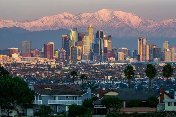 Die Schöne Skyline Von Los Angeles Den Usa Eingefangen — Stockfoto