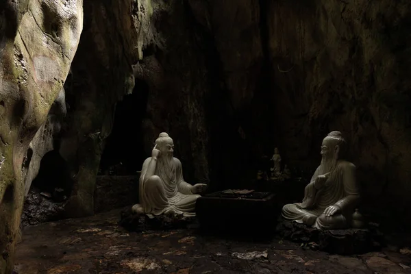 Tang Chon Jeskyně Figurkami Šachisty Mramorových Horách Nang Vietnam — Stock fotografie