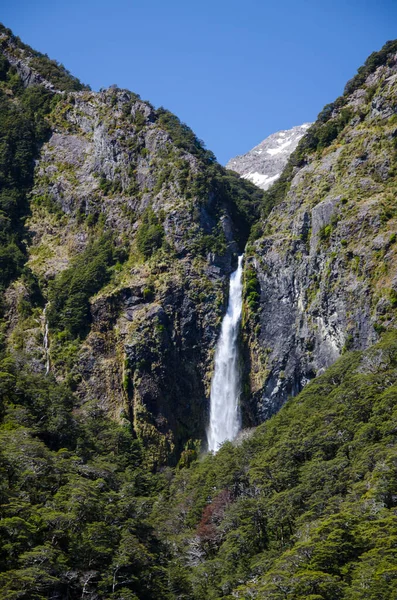 Antenn Den Vackra Devils Punchbowl Waterfall Nya Zeeland — Stockfoto