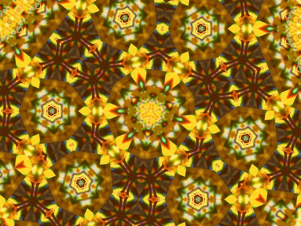 Trippy Kreativní Široká Ilustrace Barevných Kaleidoskopických Vzorů Ideální Pro Tapety — Stock fotografie