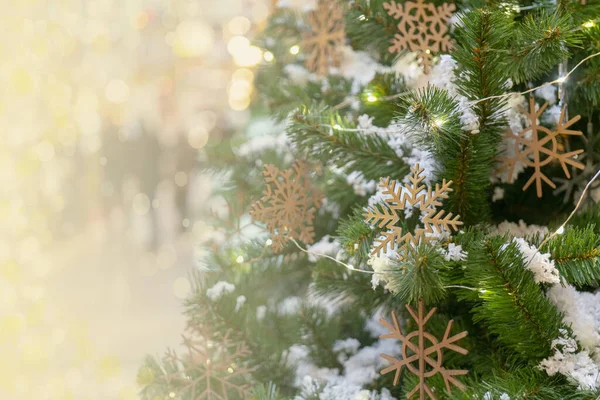 Disparo Vertical Abeto Navidad Con Decoraciones — Foto de Stock