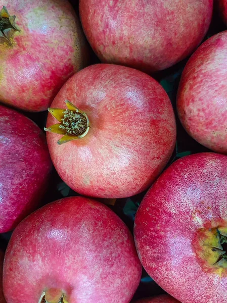 Ein Blick Von Oben Auf Viele Granatäpfel — Stockfoto