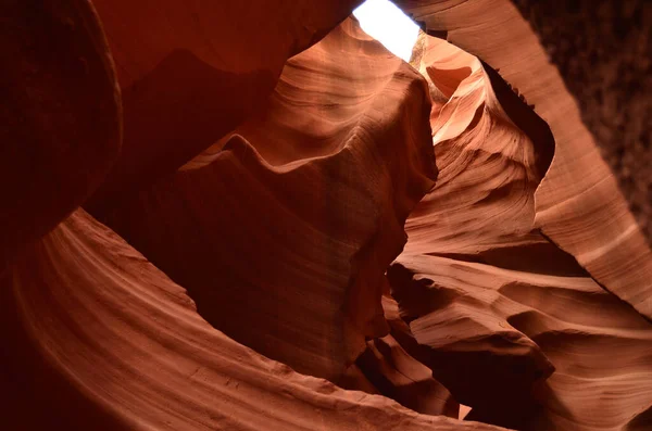 Una Vibrante Toma Antelope Canyon Rojizo Arizona — Foto de Stock