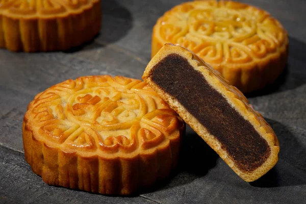 Colpo Alto Angolo Deliziosi Biscotti Cioccolato Tavolo — Foto Stock