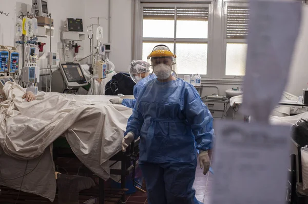 Firmat Argentina Nov 2020 Trabajadores Salud Dentro Una Uci Covid —  Fotos de Stock