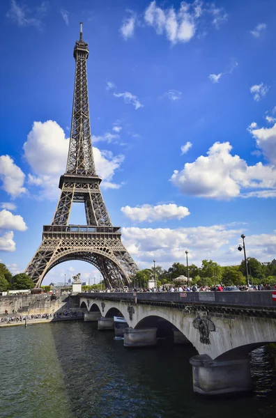 Uma Foto Vertical Torre Eiffel Prais França — Fotografia de Stock
