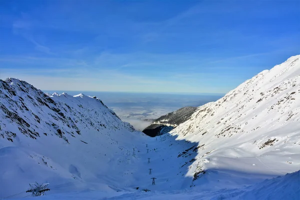 Een Landschap Fagaras Bergen Roemenië Winter — Stockfoto