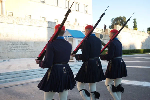Athens Görögország 2017 December Nemzeti Gárda Felmentése Athén Görögország — Stock Fotó