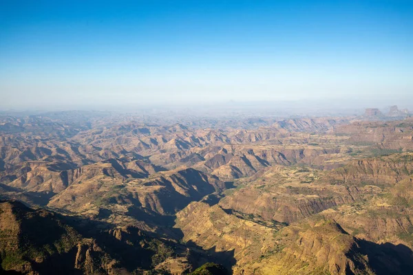Αεροφωτογραφία Των Βουνών Σεμιέν Αιθιοπία Κέρας Της Αφρικής — Φωτογραφία Αρχείου