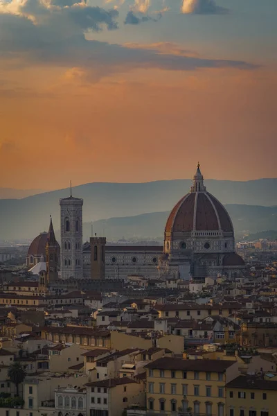 Una Toma Aérea Vertical Ciudad Florencia Italia — Foto de Stock