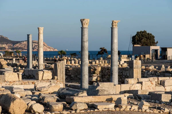 Uitzicht Ruïnes Van Oude Stad Knidos Datca Turkije — Stockfoto