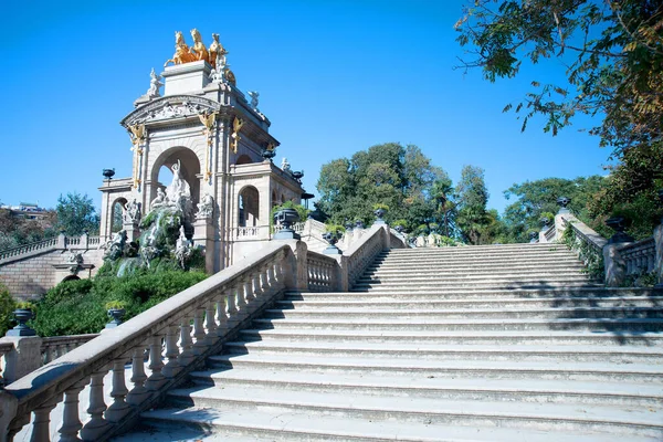 Barcelona España Octubre 2020 Gran Monumento Cascada Parc Ciutadella Gran — Foto de Stock