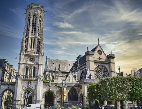 Крупный План Церкви Сен Жермен Осерруа Париже — стоковое фото
