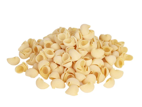 Eine Nahaufnahme Aus Dem Hochwinkel Von Pasta Auf Einer Weißen — Stockfoto