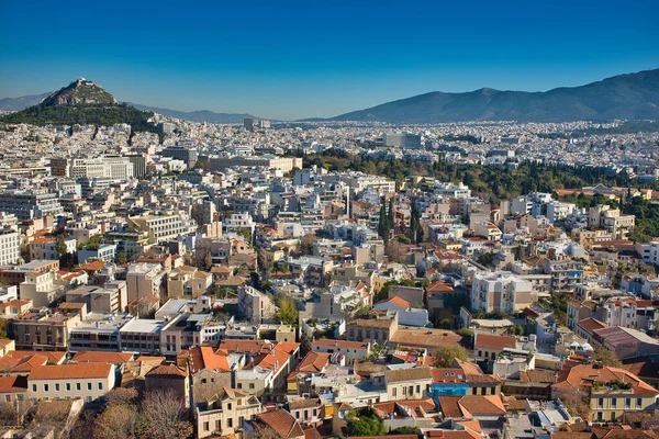 Der Berühmte Berg Lycabettus Athen Griechenland — Stockfoto