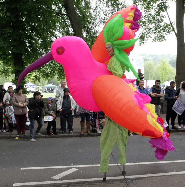 Luton Reino Unido Maio 2016 Fantásticos Trajes Carnaval Luton Maior — Fotografia de Stock