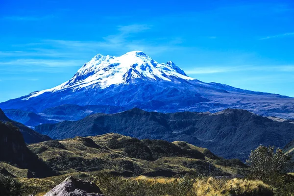 Uma Vista Paisagem Montanhosa Antisana Perto Quito Equador América Sul — Fotografia de Stock