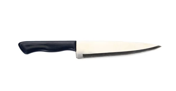 Eine Nahaufnahme Von Oben Mit Einem Messer Auf Einer Weißen — Stockfoto