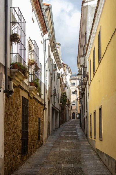 Plasencia Espanha Nov 2020 Vista Cidade Rua Casas Edifícios Plasencia — Fotografia de Stock