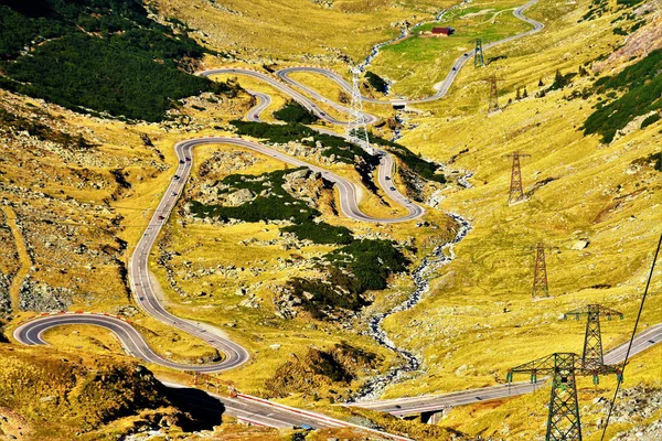 Nærbilde Veien Transfagarasan Fagarasfjellene Romania – stockfoto