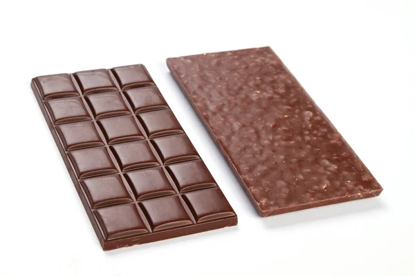 Beyaz Arka Planda Izole Edilmiş Iki Çikolata — Stok fotoğraf
