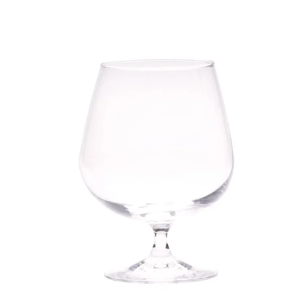 白い背景に隔離されたガラスカップのクローズアップショット — ストック写真