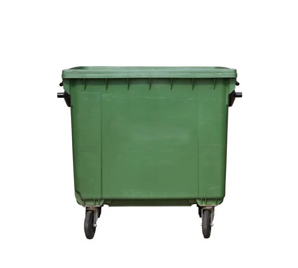 Odpadkový Kontejner Izolovaný Bílém Pozadí — Stock fotografie
