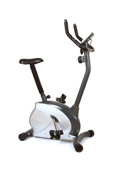 Vertical Shot Stationary Bicycle Isolated White Background — Stock Photo, Image