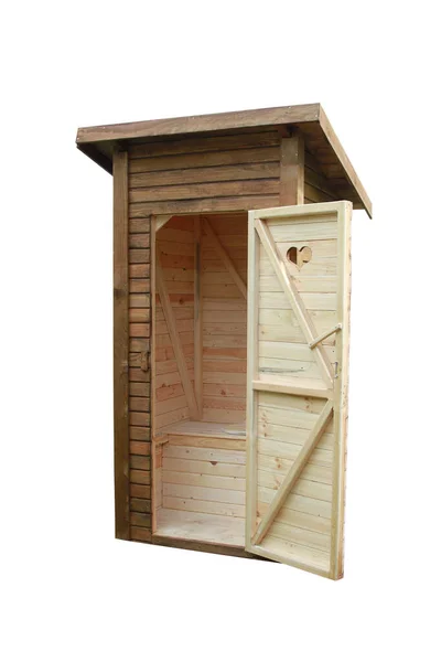 A wooden bio toilet isolated on a white background — Stock Image Wooden Bio Toilet Isolated White Background Stock Photo