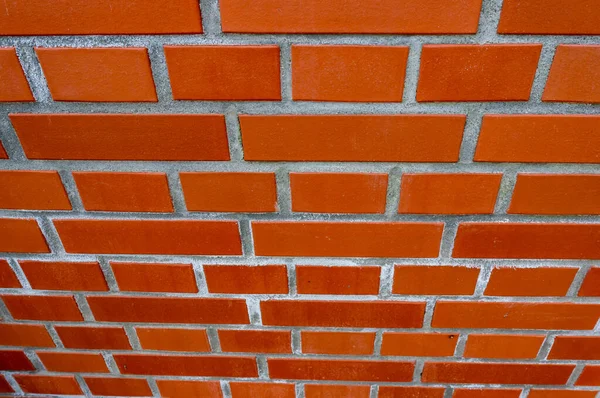 Zbliżenie Ściany Cegły Pomarańczowej Idealne Tekstury Tła — Zdjęcie stockowe