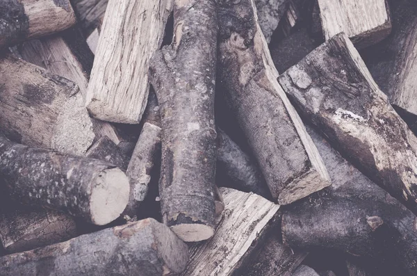 Doğranmış Odun Yığınının Yakın Çekimi — Stok fotoğraf