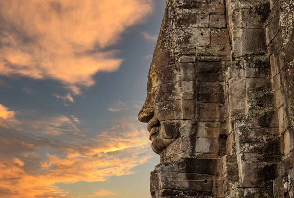 Sunset Face Angkor Wat Siem Reap Camboja — Fotografia de Stock