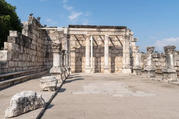 Een Landschap Van Kafarnaüm Synagoge Israël — Stockfoto