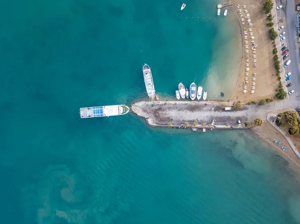 Disparo Aéreo Barcos Mar —  Fotos de Stock