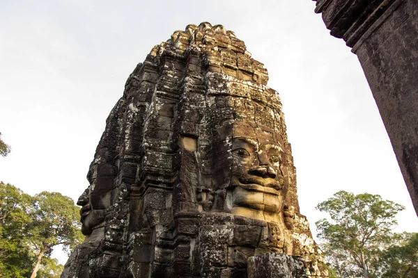 Het Zonsondergang Gezicht Angkor Wat Siem Reap Cambodja — Stockfoto