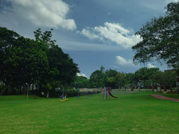 Uma Bela Foto Parque Infantil — Fotografia de Stock