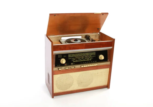 Ein Vintage Radio Auf Weißem Hintergrund — Stockfoto