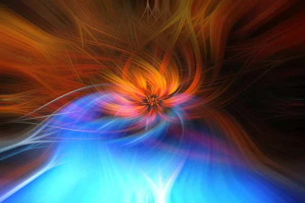 Abstract Background Beautiful Orange Blue Wave Effects — Stock Photo, Image