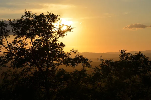 Una Hermosa Toma Atardecer Toscana — Foto de Stock