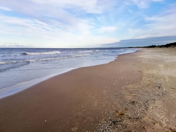 Una Vista Hermosa Costa Arena Wyspa Sobieszewska Gdansk Polonia —  Fotos de Stock