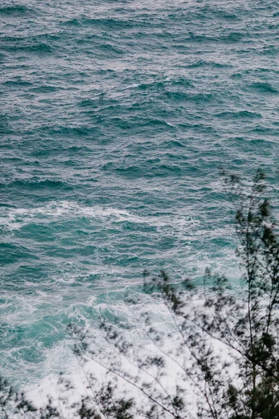 Uma Vista Superfície Onda Mar Como Fundo — Fotografia de Stock