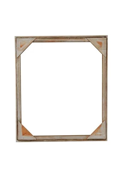 Vertical Shot Empty Picture Frame Isolated White Background — Stock Photo, Image
