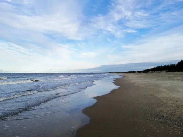 Polonya Nın Gdansk Kentindeki Wyspa Sobieszewska Nın Güzel Kumlu Kıyı — Stok fotoğraf