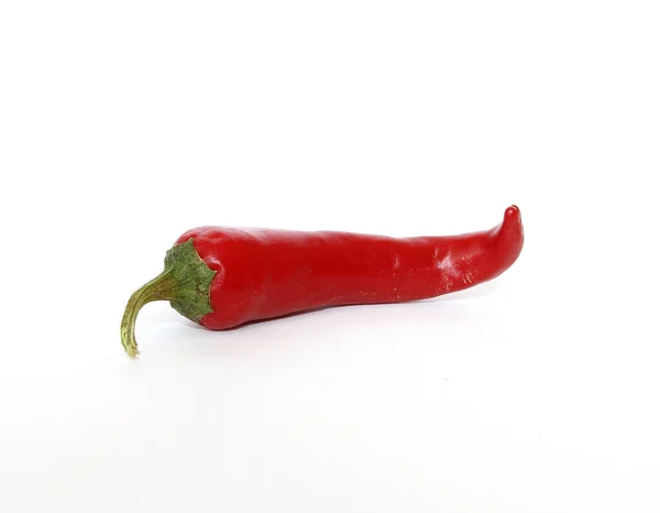 Closeup Shot Red Pepper Isolated White Background — Stock Photo, Image